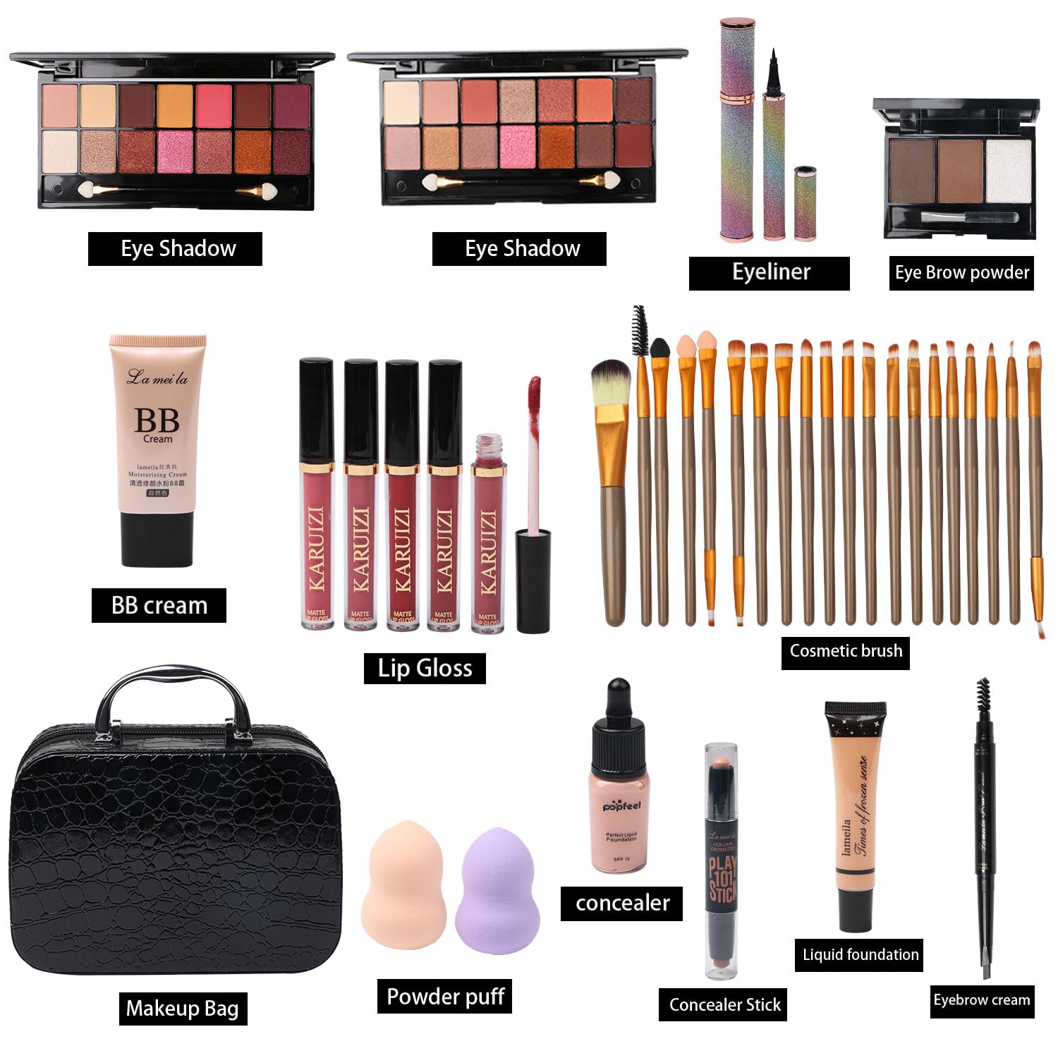 All In One Makeup Set – Complete Beauty Collection for Every Occasion! 20Pcs